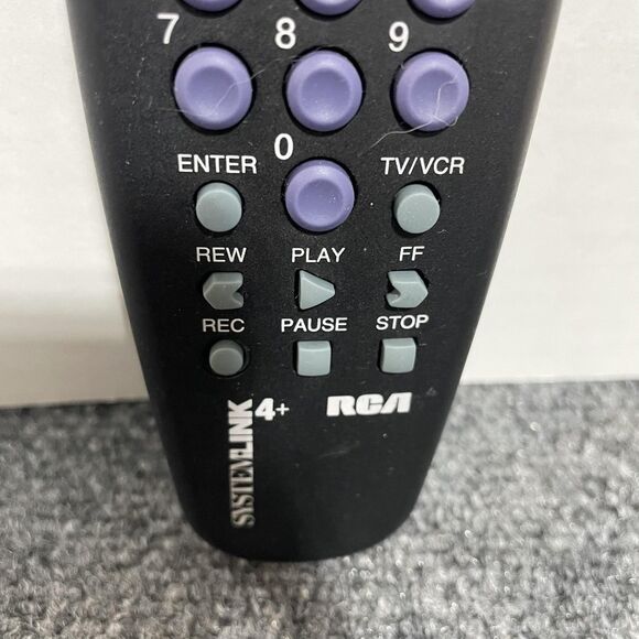 RCA SystemLink 4+ Universal Remote Control TV VCR Cable AUX Replacement Black - Picture 4 of 7